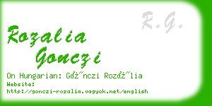 rozalia gonczi business card